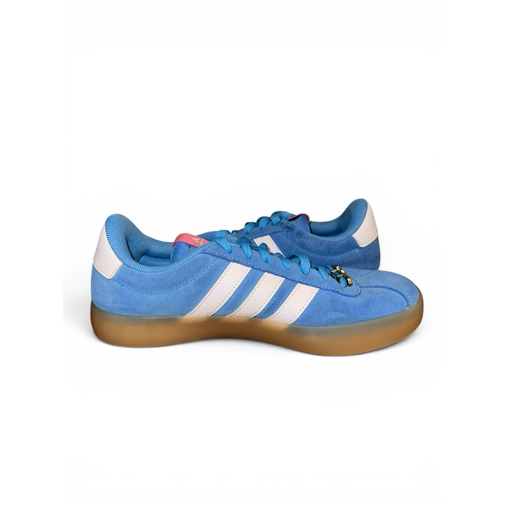 Adidas Women's VL Court 3.0 Shoes, Style# ID9074, Size 7.5 Blue Burst Gum - Picture 6 of 9